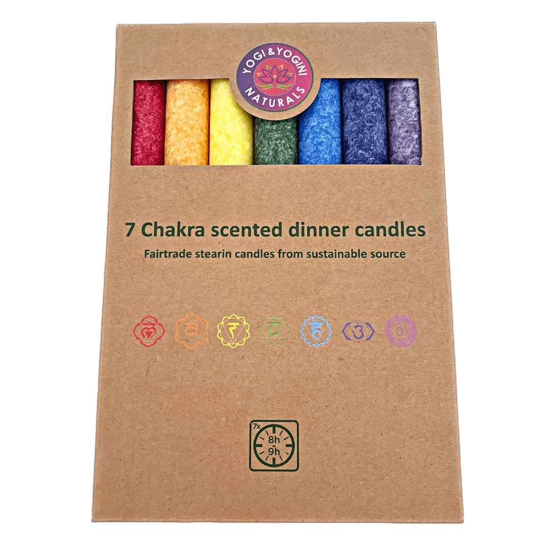 Duftlys 7 chakras stearinlys