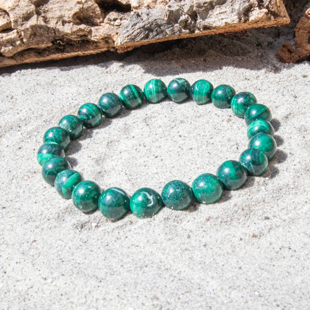 8 mm. Malakit armbånd