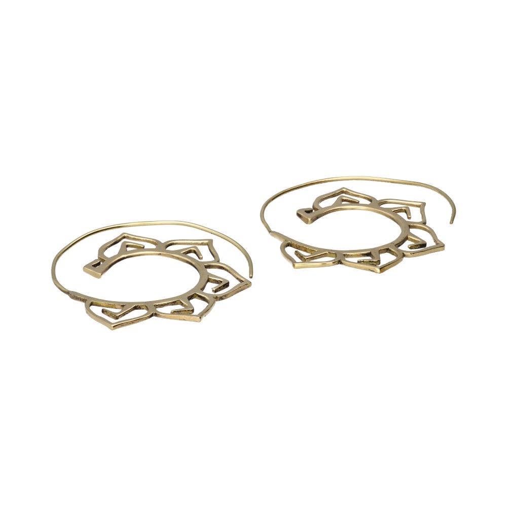 Spiralblomst | Øreringe | Bronze | 4,5 cm.