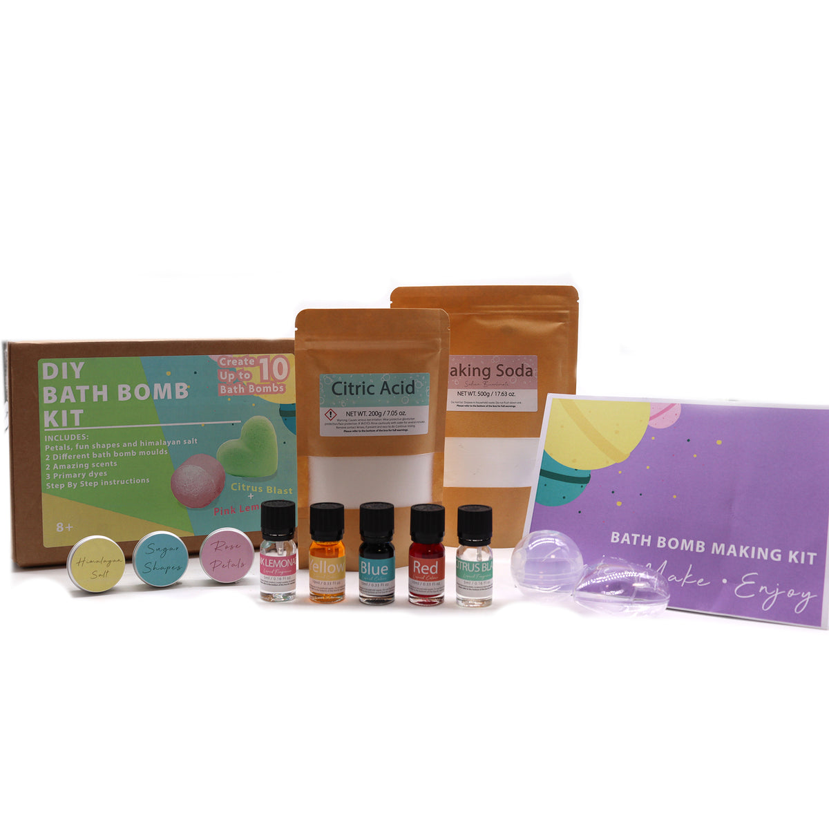 Badebombe Kit DIY | Lav selv badebomber | Citrus Blast + Pink Lemonade