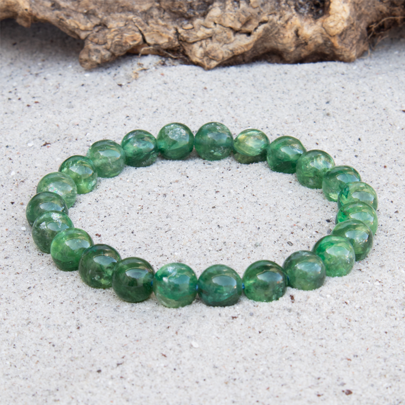 Grøn Lepidolit | Armbånd | 8 mm |19 cm | Sjælden & Eksklusiv