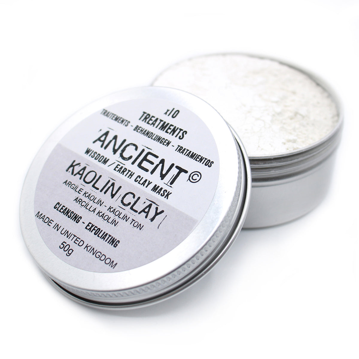 Kaolin ler ansigtsmaske i metaldåse