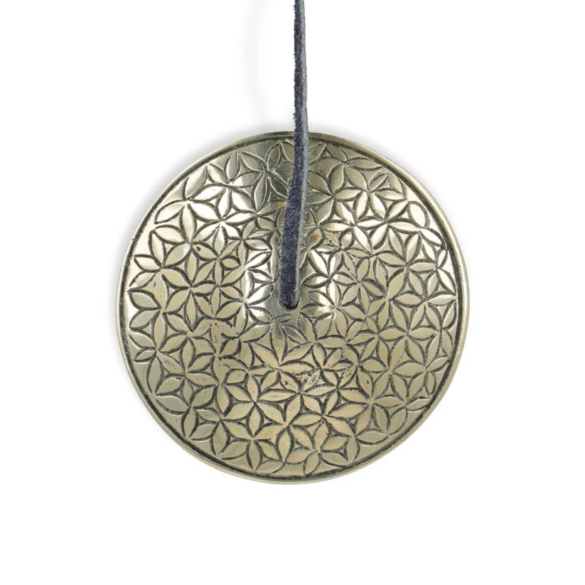 Livets Blomst | Tingsha Klokker | Ø 7 cm. | Messing
