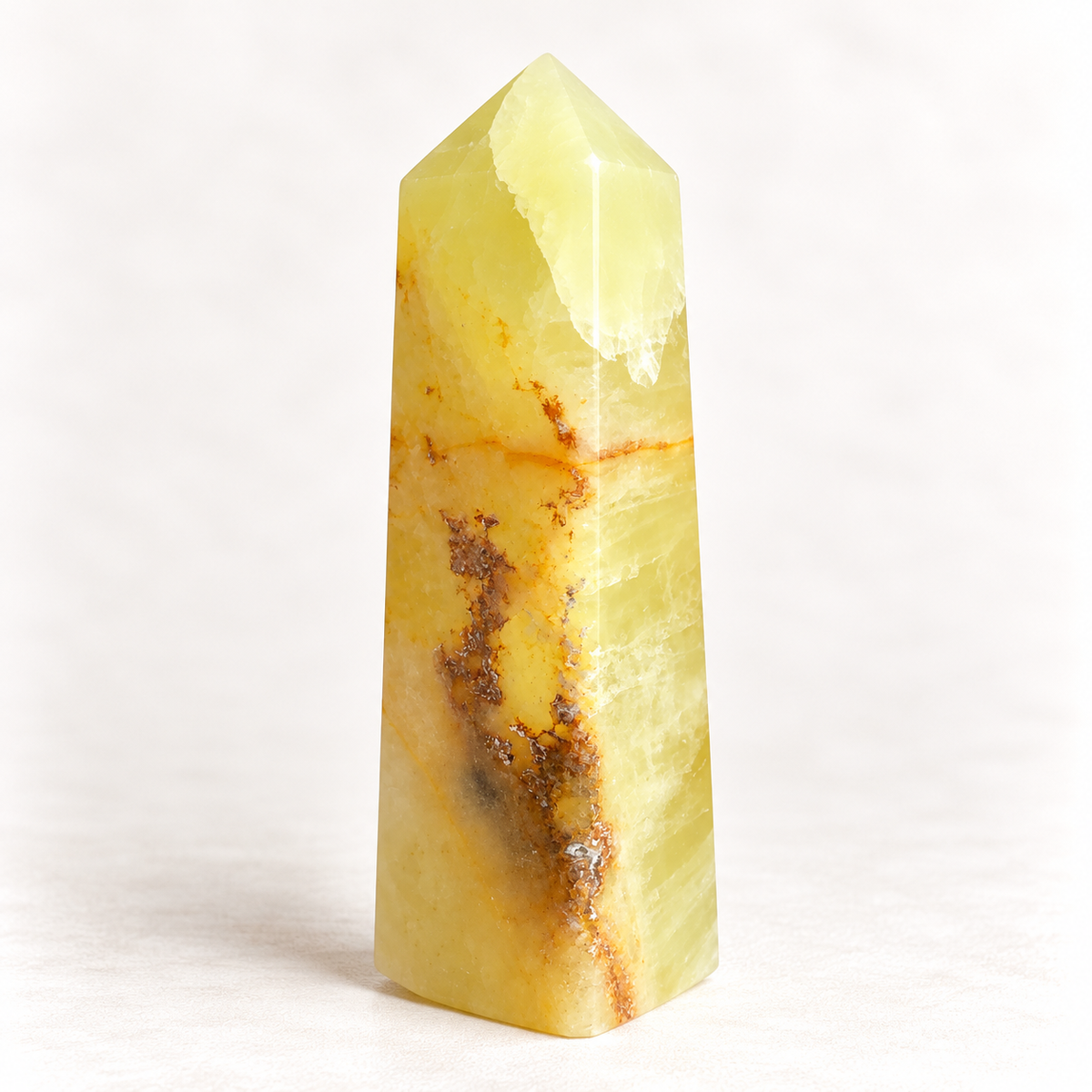 Citroncalcit Tårn | Gul Calcit | Ca. 10-12 cm | Vælg Dit Tårn