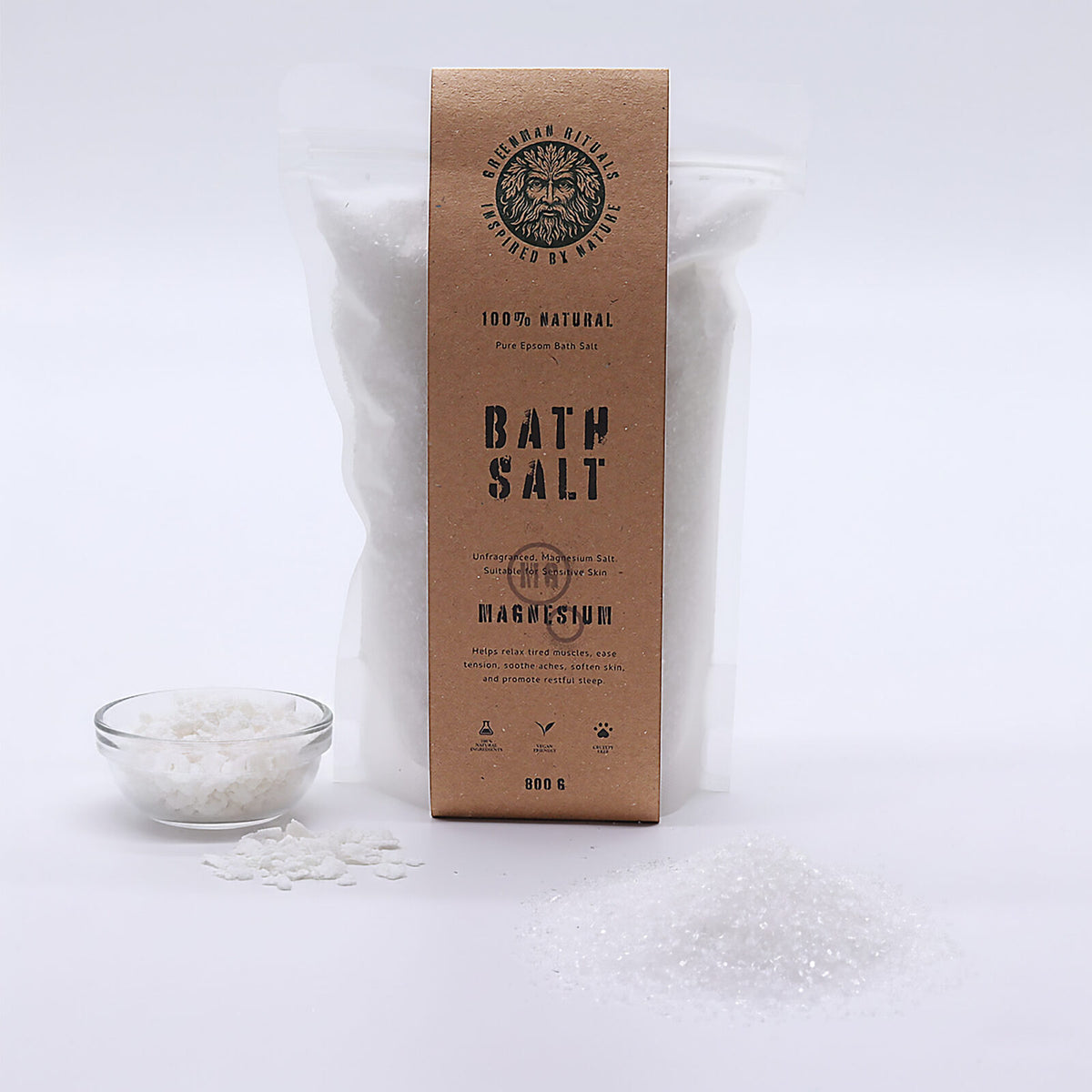 Ren Epsom Salt | Lav Dit Eget Badesalt | Greenman Rituals | 800 gram