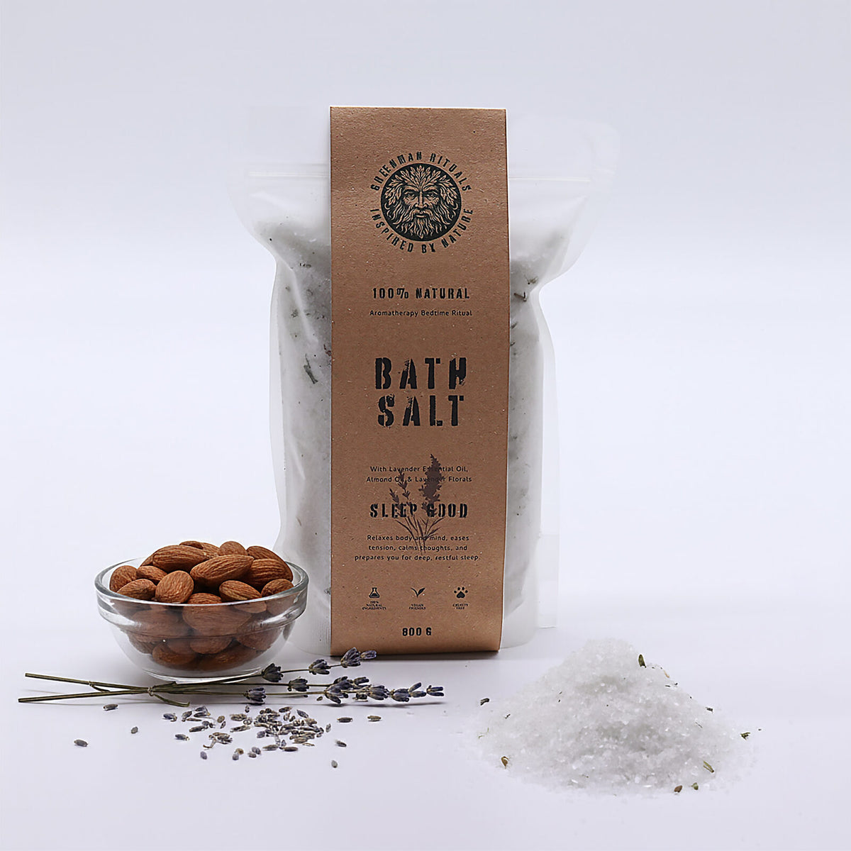 Sleep Good | Lavendel | Badesalt | Greenman Rituals | 800 gram