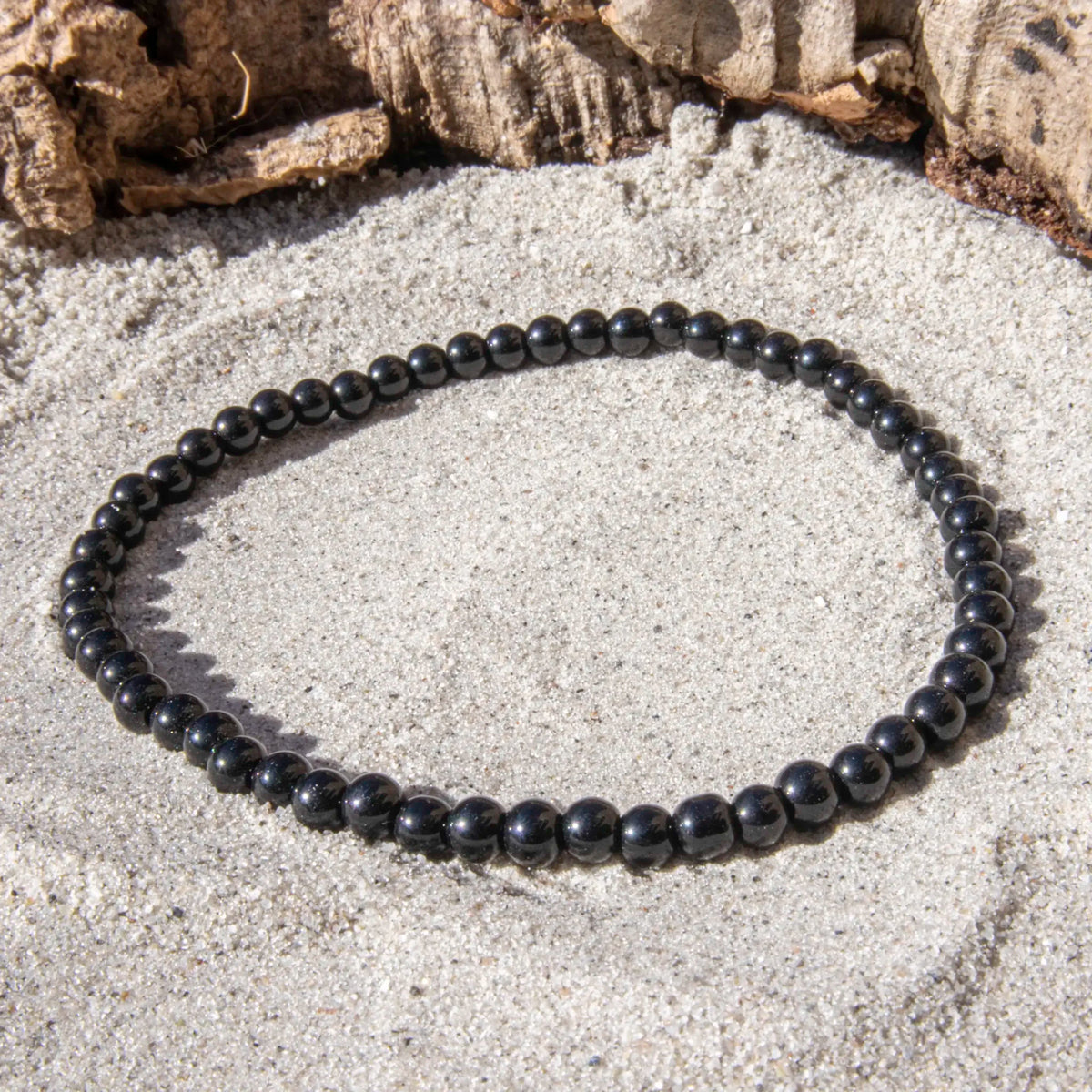 Sort Onyx armbånd 4 mm 21 cm