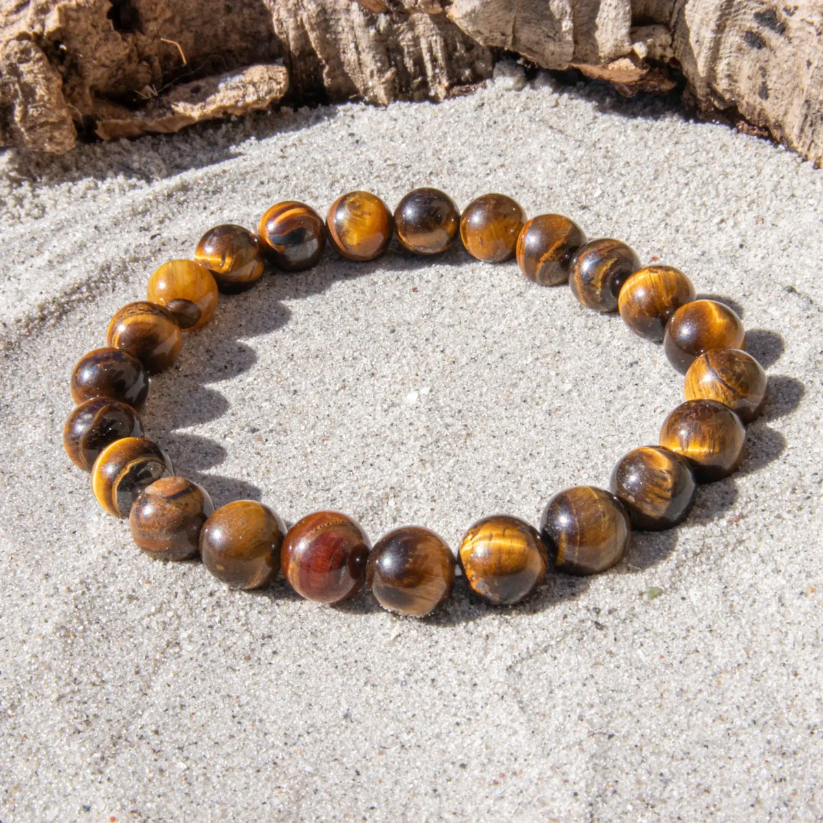 Tigerøje armbånd 8 mm