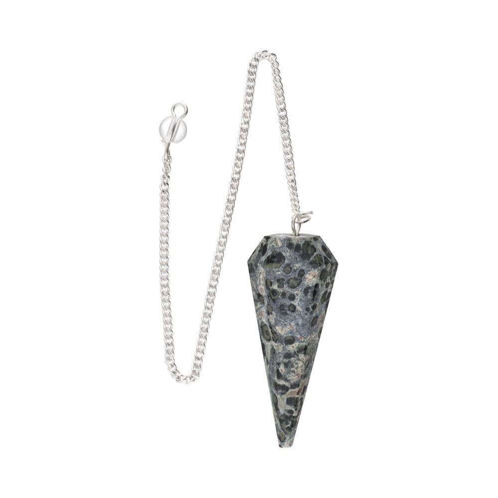 Kambaba Jaspis | Facetslebet Pendul | 4,5 x 1,7 cm.