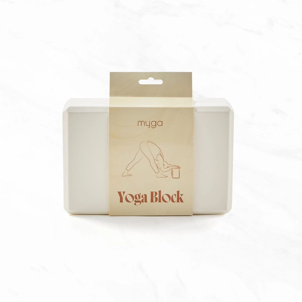 creme MYGA yoga blok set forfra