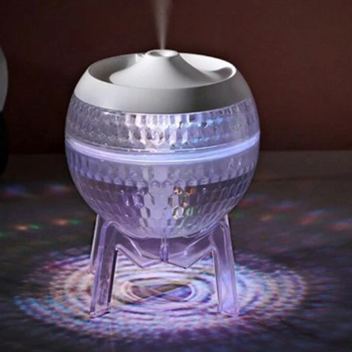Hvid Damp Diffuser | Mondo Planet | USB | 350 ml. | Farve Skiftende