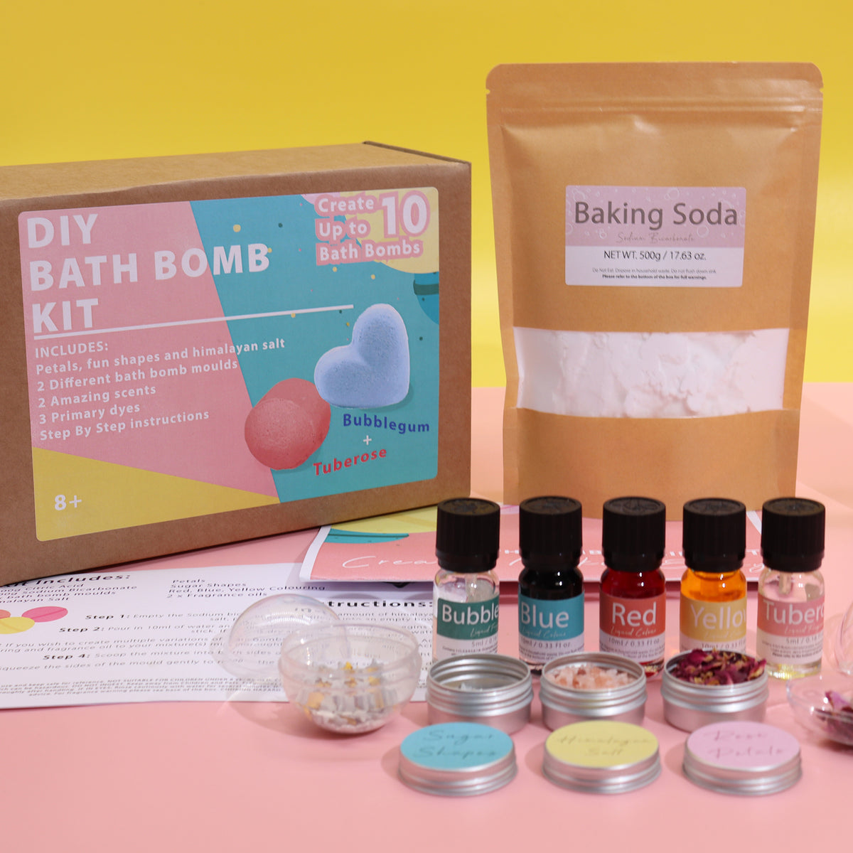 Badebombe Kit DIY | Lav selv badebomber | Bubblegum + Rose