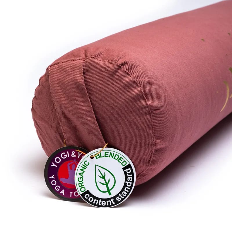Månefase yogapølle set fra siden med ØKO mærke på
