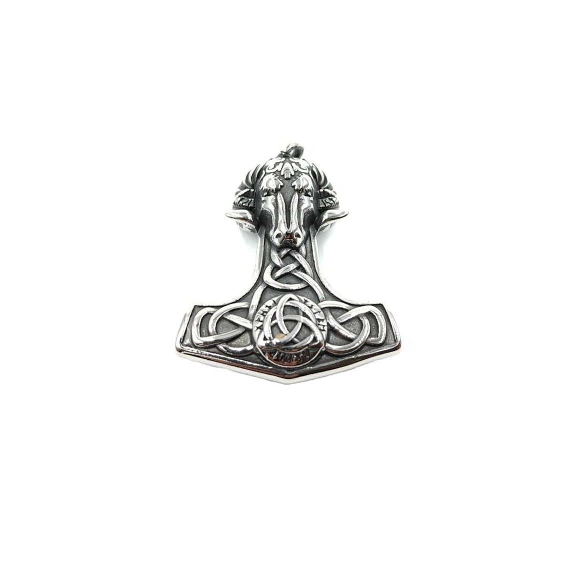 mjølner amulet halskæde vedhæng i rustfrit stål