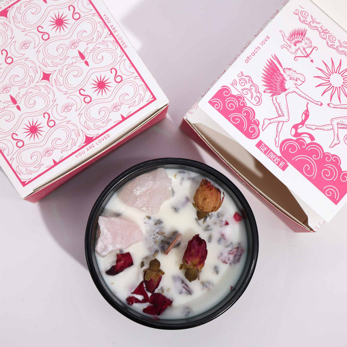 Rose & Rosakvarts | Krystal Duftlys | Hop Hare