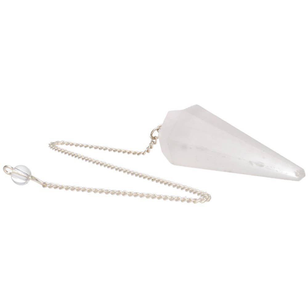 Selenit | Facetslebet Pendul | 4,5 x 1,8 cm.