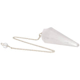 Selenit | Facetslebet Pendul | 4,5 x 1,8 cm.