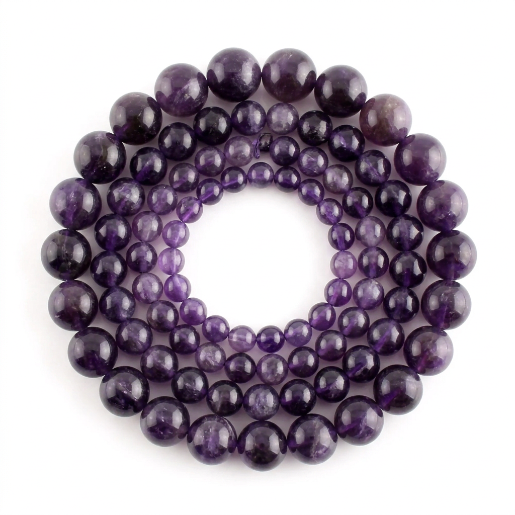Ametyst | Krystal Perler | 6 mm | 8 mm