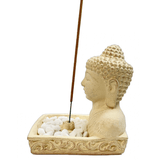 Buddha Feng Shui | Creme | Sten | Røgelsespinde holder