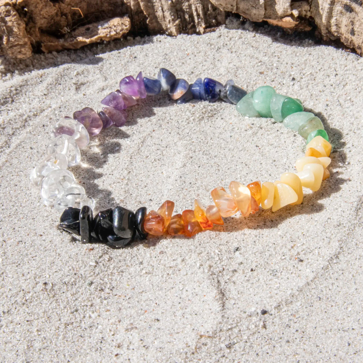 7 Chakra Chip armbånd
