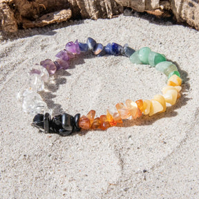 7 Chakra Chip armbånd