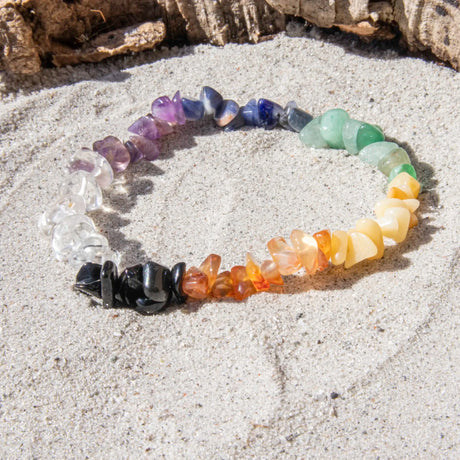 7 Chakra Chip armbånd