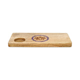 Lotus | Kortholder med Fyrfadsstage | Ametyst | Mangotræ | 21,5 cm