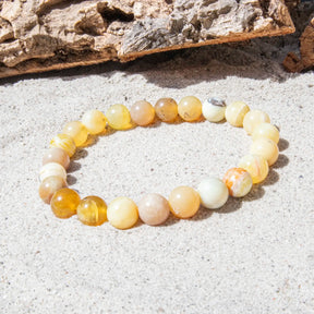 8 mm Gul Opal armbånd