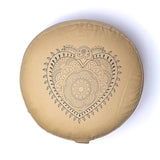 Hjerte Mandala | Beige | Meditationspude | Økologisk