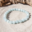 Akvamarin armbånd 8 mm