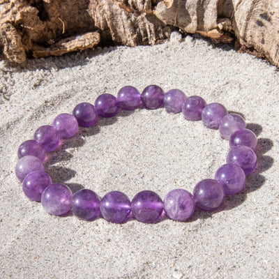 Ametyst armbånd 8 mm
