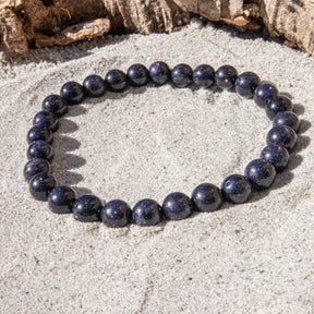 Blå Sandsten armbånd 8 mm