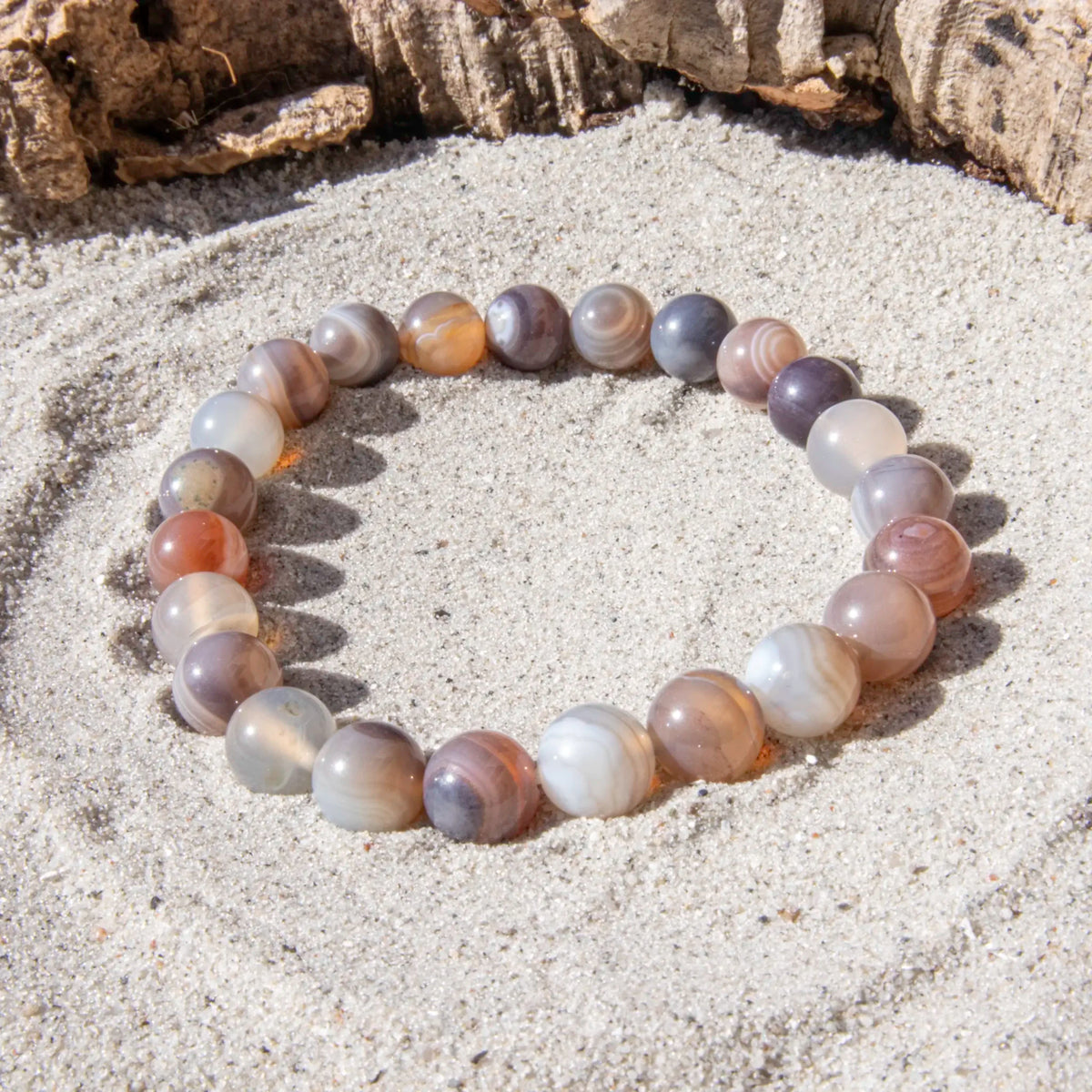 Botswana Agat armbånd 8 mm