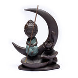 Buddha På Måne Backflow røgelsesholder Keramisk