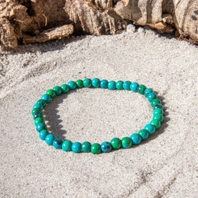 Chrysocolla armbånd til børn 4 mm