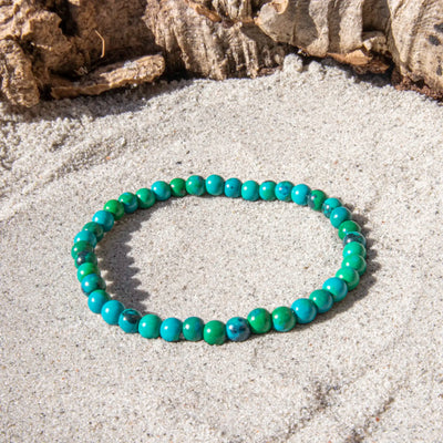 Chrysocolla armbånd til børn 4 mm