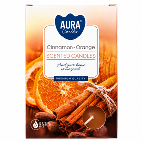 Cinnamon Orange | Duft Fyrfadslys | Kanel & Appelsin | 6 stk.