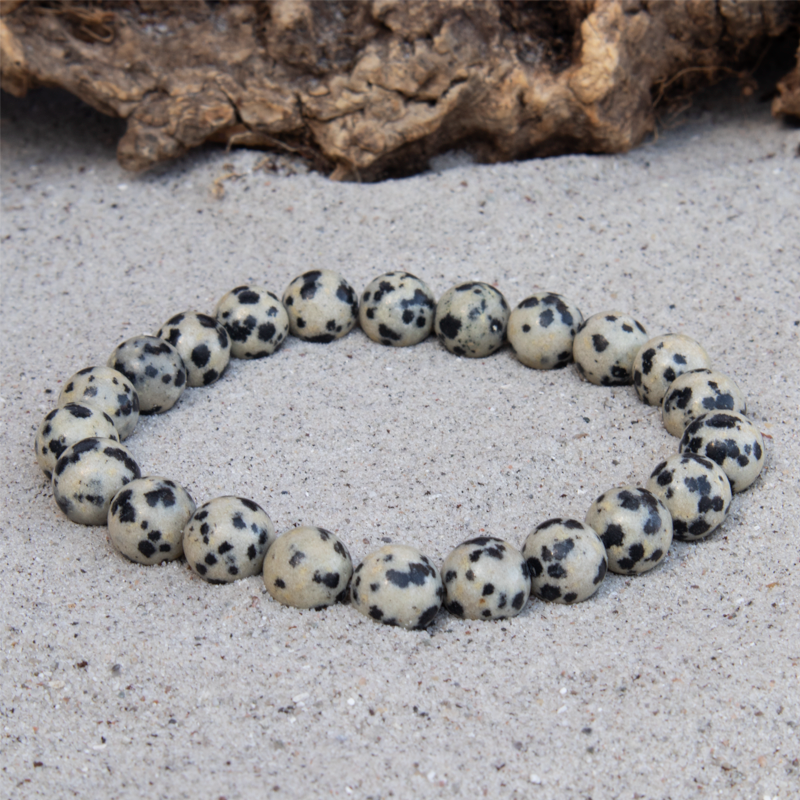 Dalmatiner Jaspis | Armbånd | 8 mm. | 19 cm.