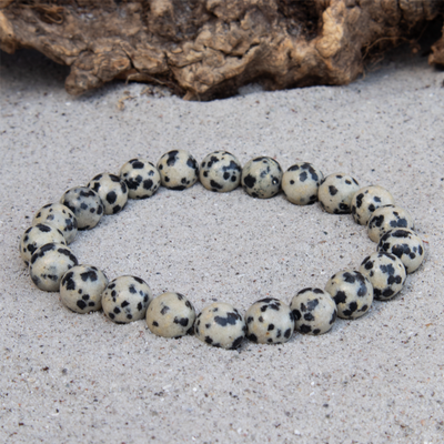 Dalmatiner Jaspis | Armbånd | 8 mm. | 19 cm.