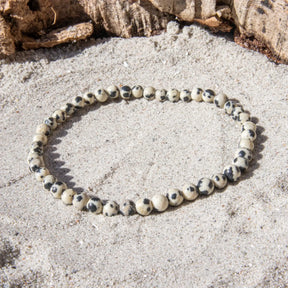 Dalmatiner Jaspis armbånd 4 mm