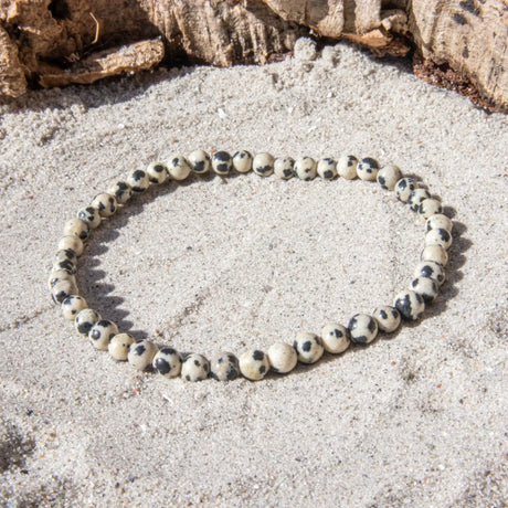 Dalmatiner Jaspis armbånd 4 mm