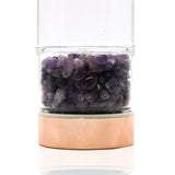 Ametyst | Drikkeflaske med krystaller | Varm & Kold | 500 ml.