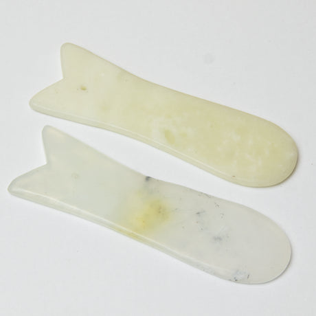 2 fisk gua sha i jade krystal