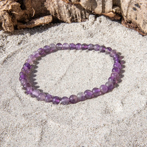 Ametyst B kvalitet armbånd 4 mm