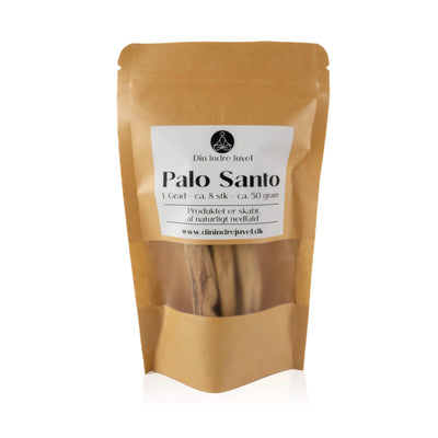 Palo Santo første grad i genoplukkelig pose med vindue