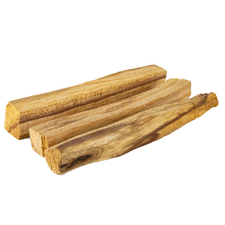 3 styks Palo Santo grene liggende ved siden af hinanden