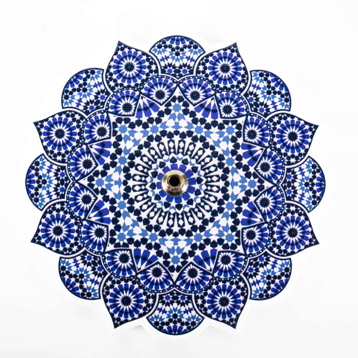 blå mandala røgelsesholder