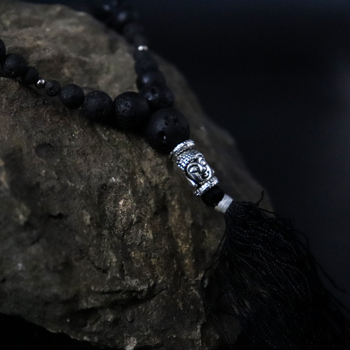 Lava Sten Mala Grounding Energy buddha