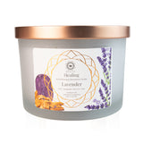 Healing | Lavendel | Ametyst | Øko Aromaterapi Krystal Duft Lys