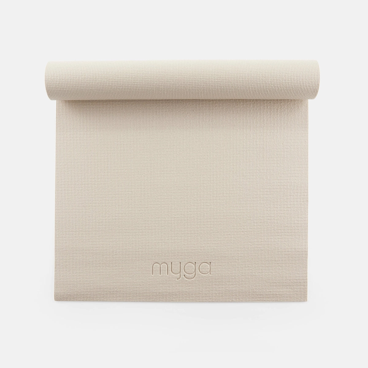 MYGA yogamåtte sand sammenrullet